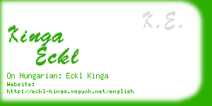 kinga eckl business card
